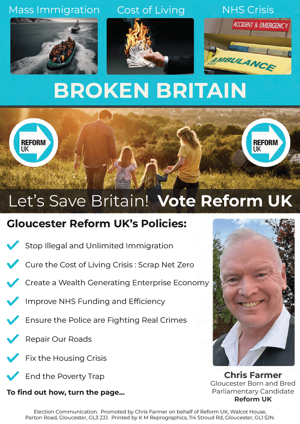 Broken Britain - Campaign Leaflet Front